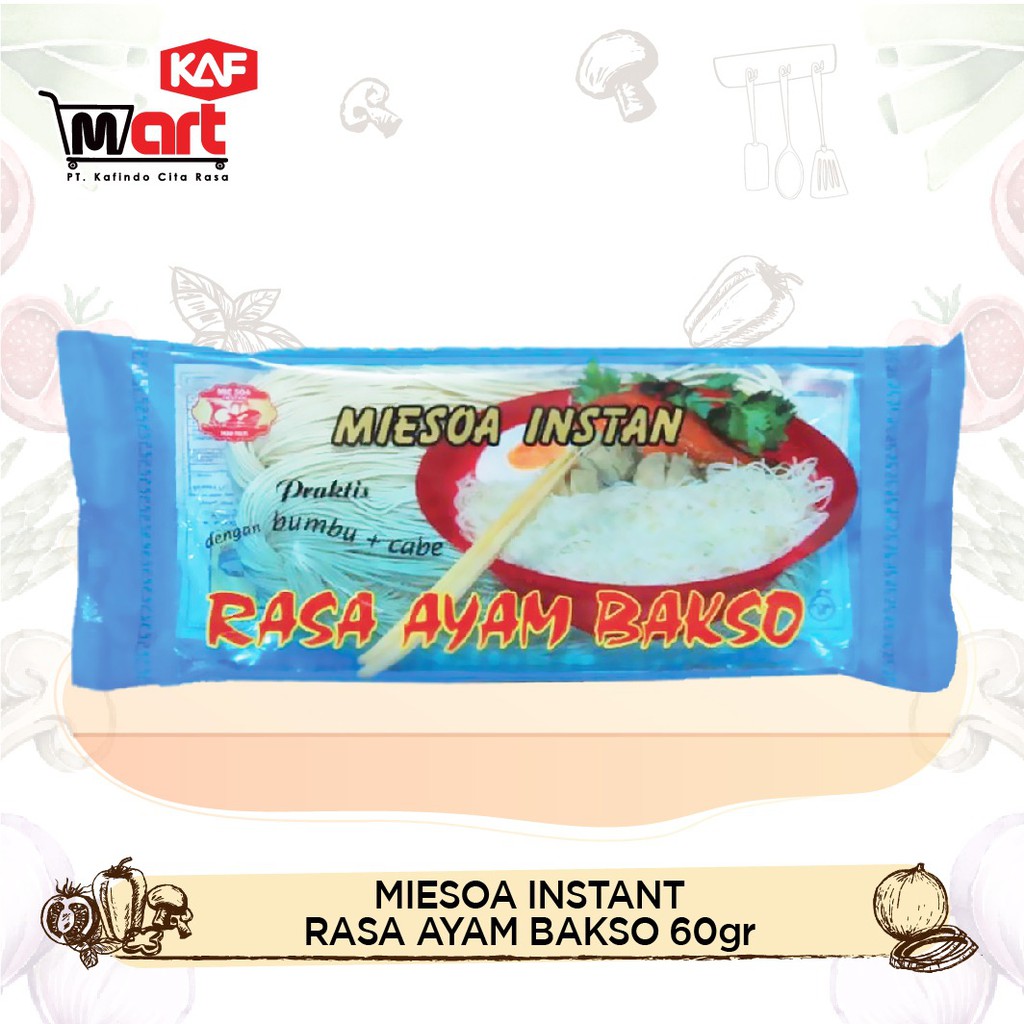 

Miesoa Instant Rasa Ayam Bakso 60g (5 Pcs)
