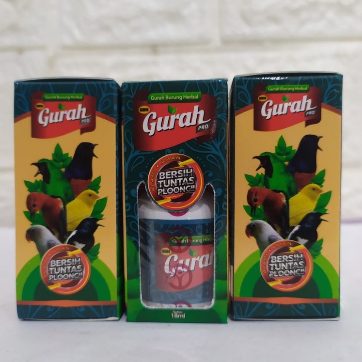 Gurah Pro obat herbal mengatasi macet bunyi serak dan perawatan nafas burung murai batu kacer c.ijo