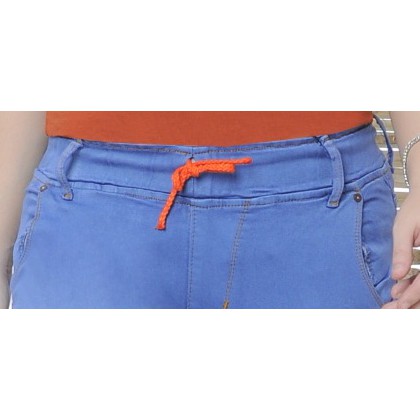 MC girl - Celana Jeans Pinggang Karet Sobek Jumbo / Celana Jins Ripped / Celana Lepis Koyak Big Size
