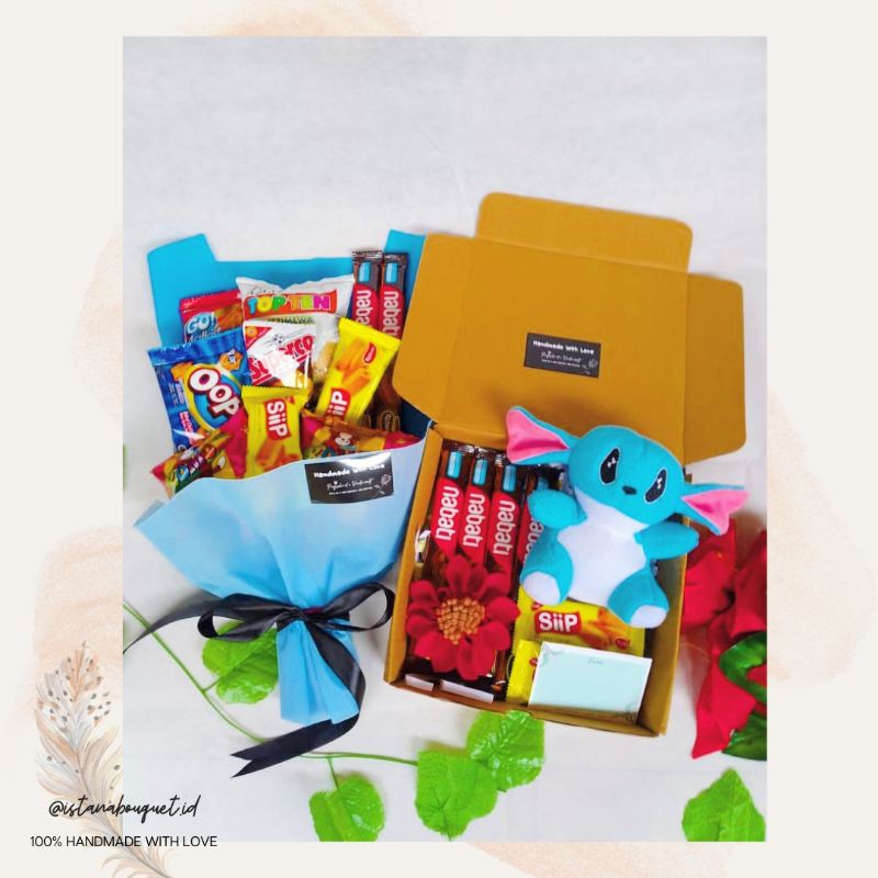 Gift Box + Buket Jajan | Buket Snack | Hampers
