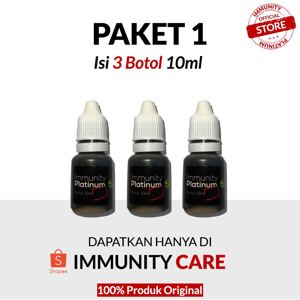 Paket 1 Immunity Platinum 10ml (Isi 3 Pcs)