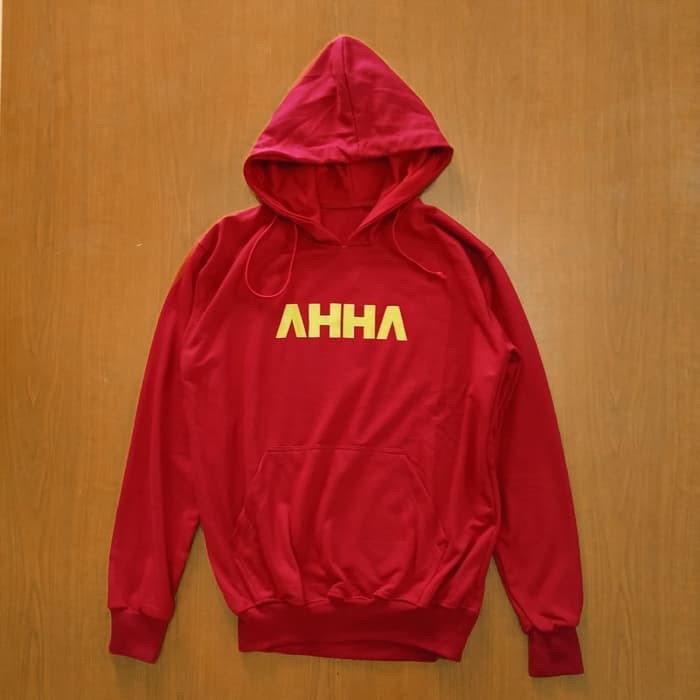 keren JAKET HOODIE AHHA LOGO MERAH PREMIUM LIKE ORIGINAL - - berkualitas
