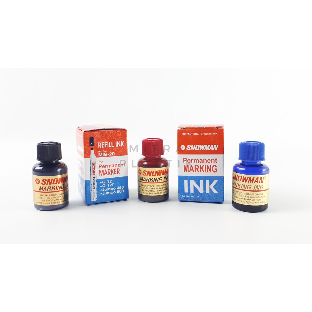 

Isi / Refil Tinta Spidol Permanen Snowman MIG-20 Refill Permanent Ink