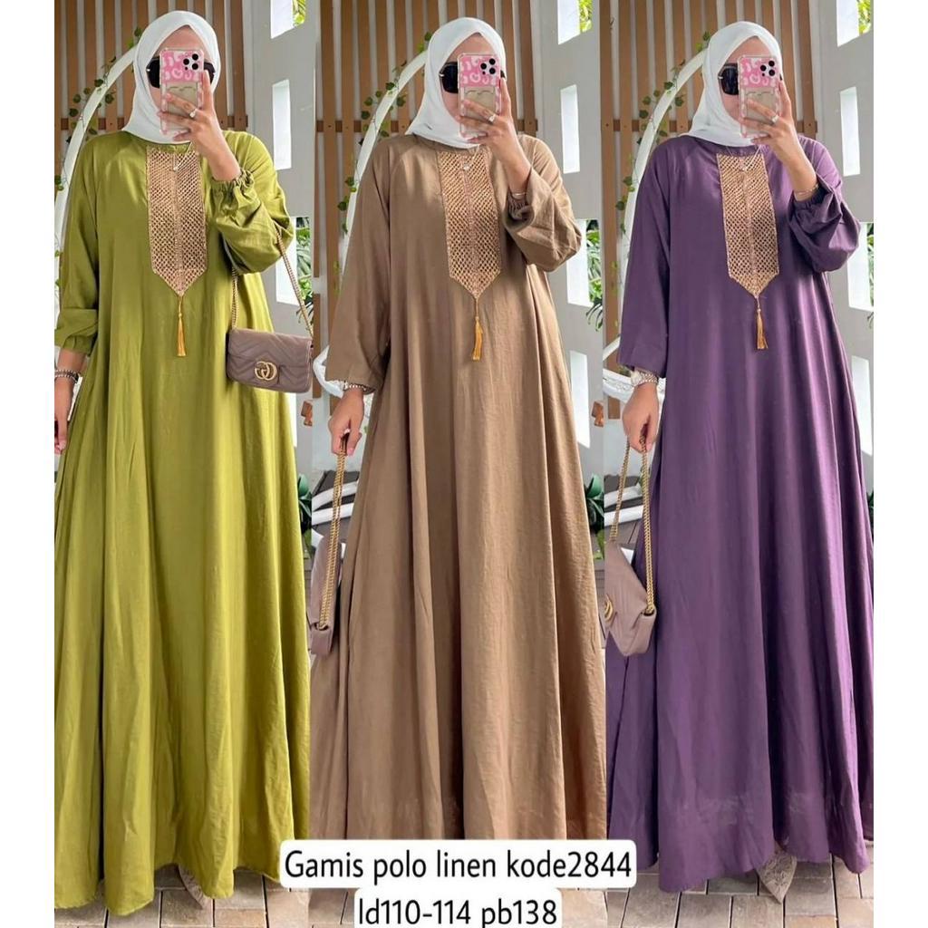 HEIMA DRESS GAMIS RENDA POLO LINEN