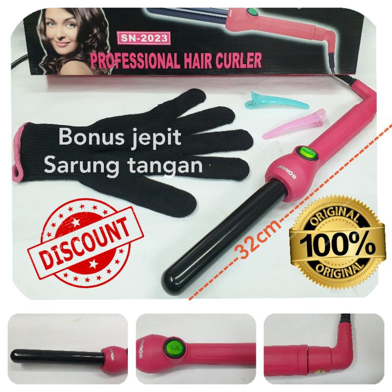 Alat Catokan Wand Curly Keriting Ikal Sonar Murah Bagus Profesional Hair Curler Sn2023 Kriting Blow