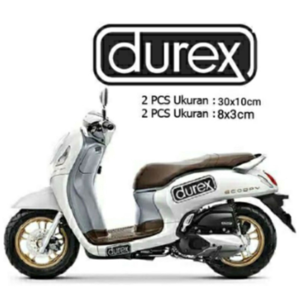 CUTTING STICKER HONDA SCOOPY STIKER SCOPPY DUREX STIKER DUREX