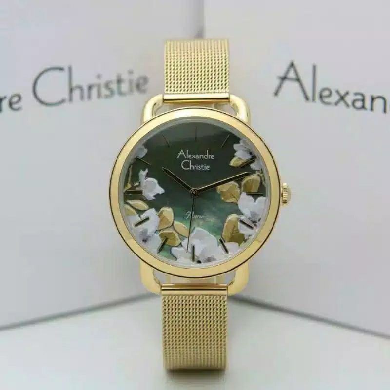 jam tangan alexandre christie ac2852 rantai pasir cewek/wanita original