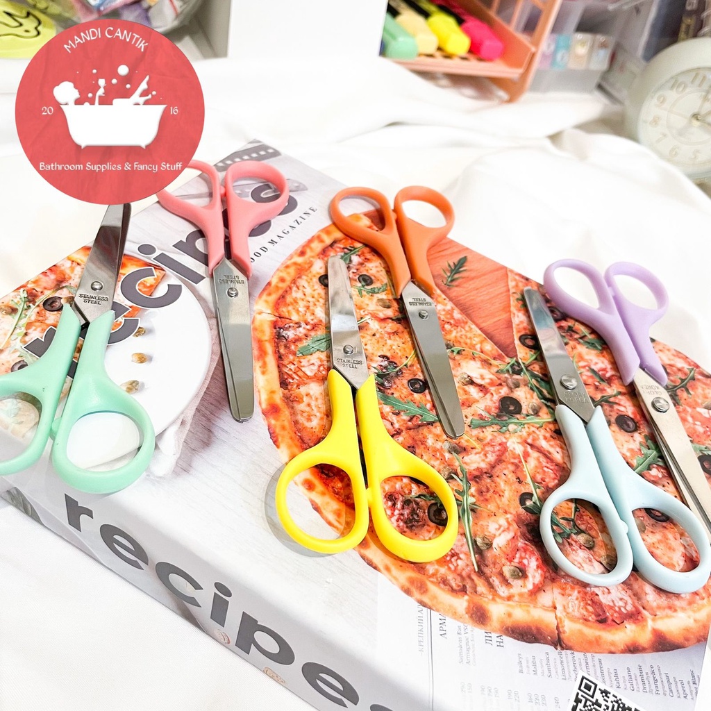 

Gunting Etona warna pastel lilac fushcia pemotong kertas Scissors stationery pulpen