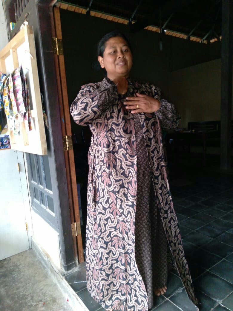 Gamis Batik Couple Kemeja Kardi Jumbo Modern