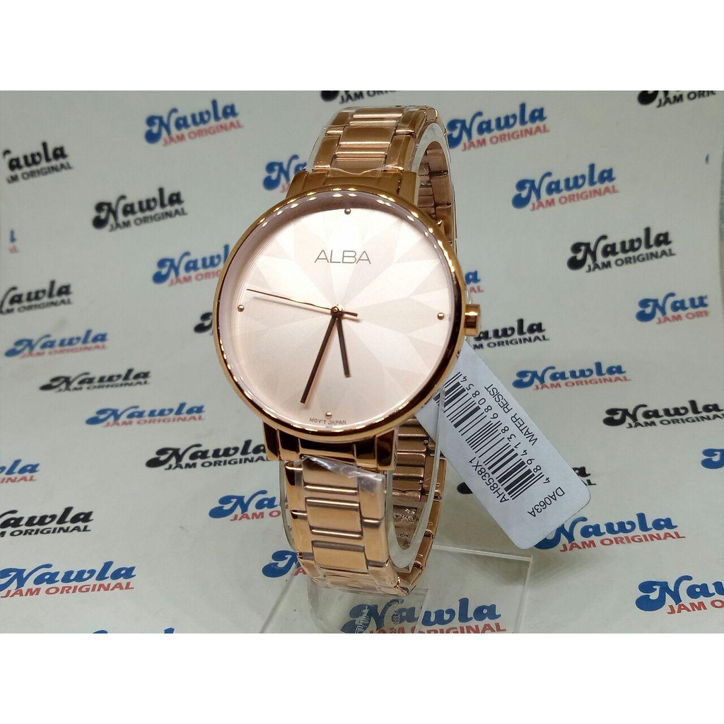 Alba Ladies AH8538X1 Quartz Rose Gold - Jam Tangan Wanita AH8538