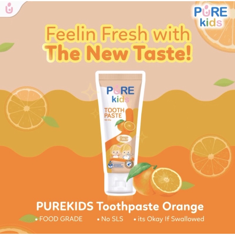 Pure Kids Toothpaste 50 gr / Pasta Gigi Anak Pure Kids 50 gr