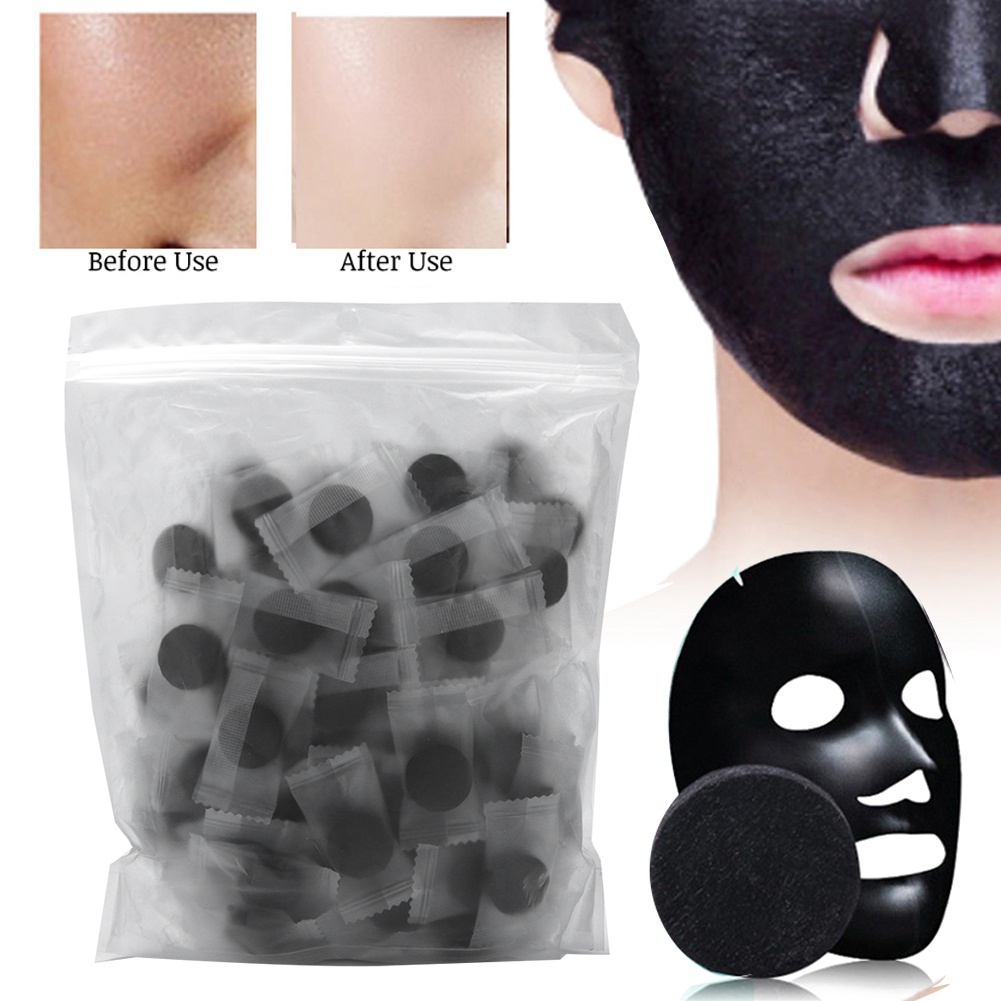 [ Isi 100 pcs ] [ Ready Banyak Merk Dan Varian ] Bioaqua Sheetmask Compressed DIY Original Charcoal 