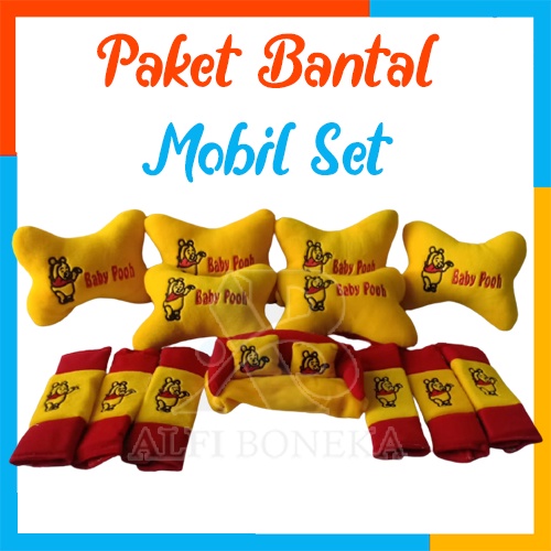 Bantal Mobil Headrest Kepala Sandaran Sepasang Nyaman | Bantal Mobil Headrest Kepala dan Leher 13 pcs Paket | Bantal Leher Mobil 13in1 Kepala dan Sandaran Headrest