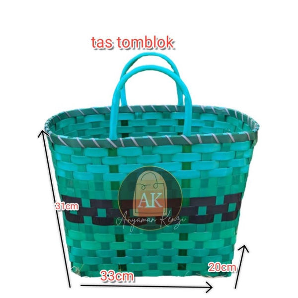 tas anyaman tomblok besar