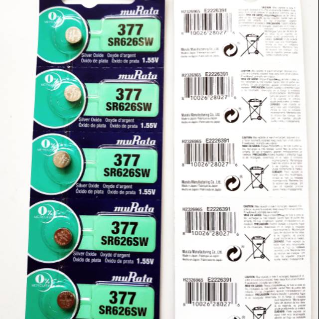 Baterai Kancing Murata Sr626sw 377 Original 100 Made In Japan Baterai Jam Tangan Shopee Indonesia