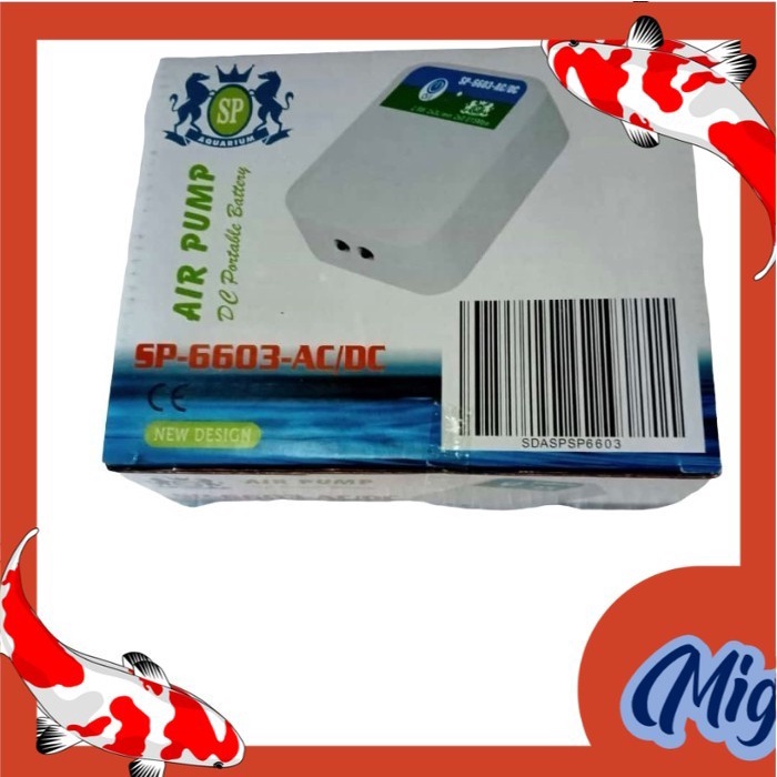 pompa udara AC DC SP HORSE SP 6603 ACDC SP6603 aerator 2 lubang