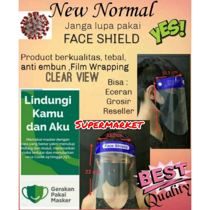 Face Shield-Medical mask-Pelindung wajah standart medis