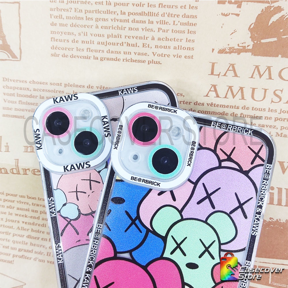 Softcase Lens Cover Kaws iPhone 7 8 7+ 8+ X XS XSMAX 11 12 13 Mini Pro Promax