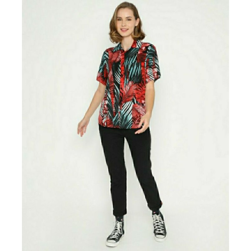 Kemeja Hawaii Erigo Lammand Black