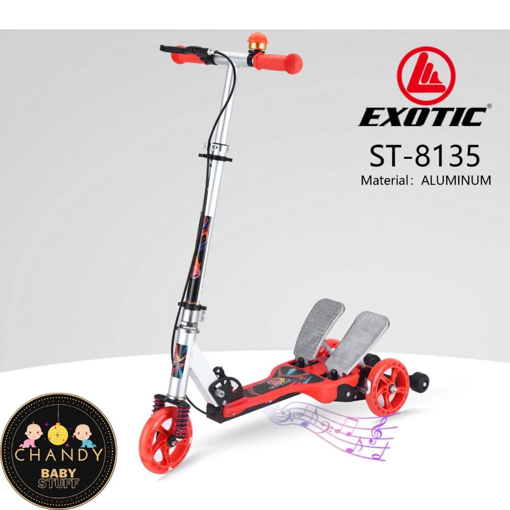 SCOOTER ST 8135 LIPAT ANAK PEDAL INJAK/GENJOT ADA MUSIK EXOTIC