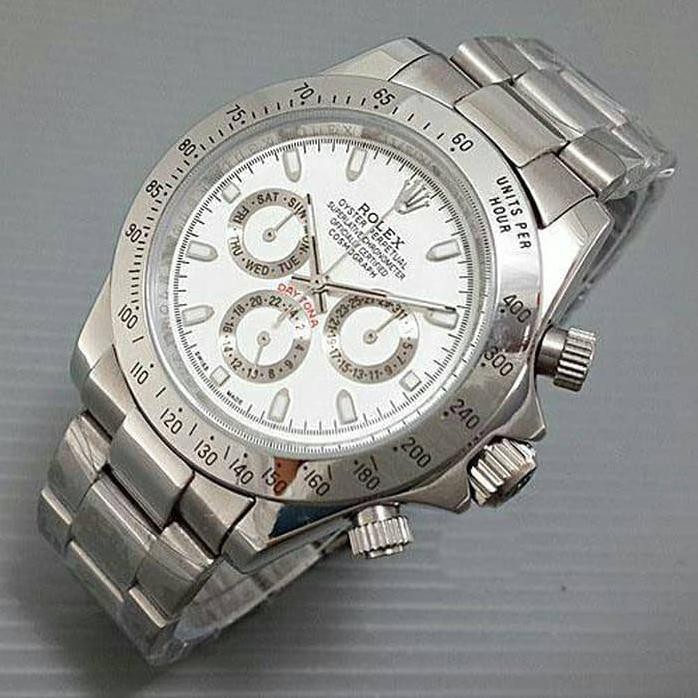 Promo Jam Tangan Pria / Cowok Rolex Daytona Rantai Automatic