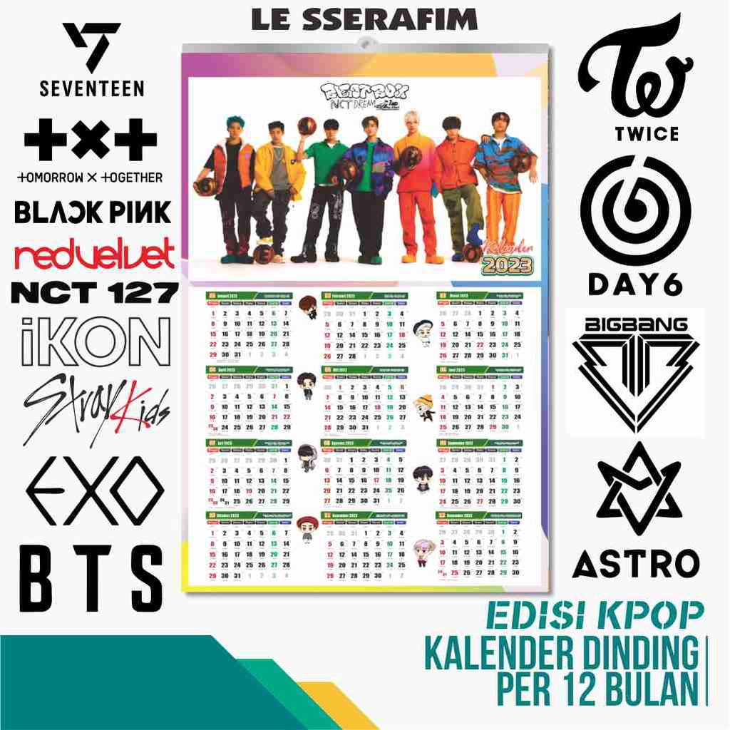 

Kalender POSTER KPOP 2023 Custom Foto TANPA MINIMAL ORDER