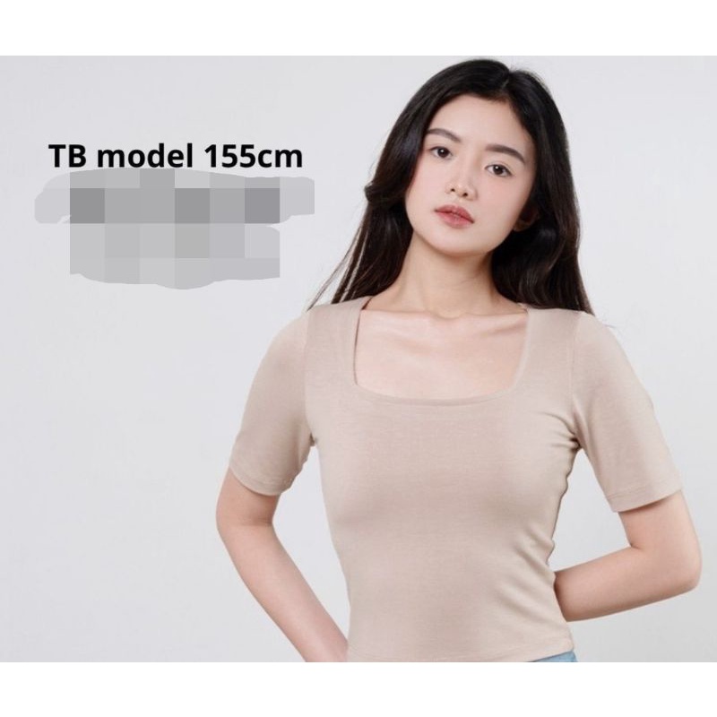 ATASAN TOP KOREAN PUFFI PENDEK/Puffi PDK-Cream