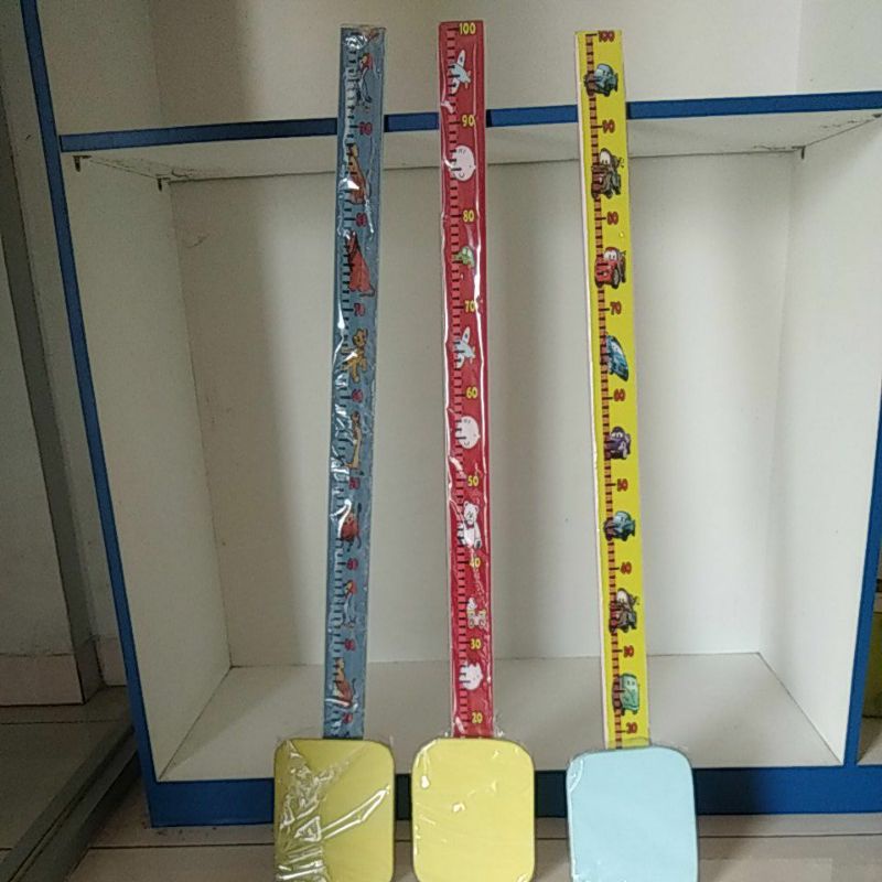 ALAT UKUR TINGGI BADAN ANAK KAYU UKURAN 1 METER