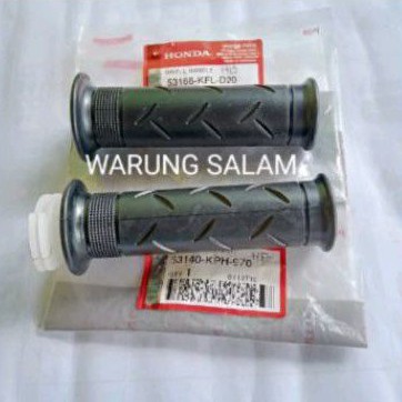 hand grip karet setang set karisma Supra x125  2005-2013 53140 kph 970 53166 kfl d20 ori asli ahm