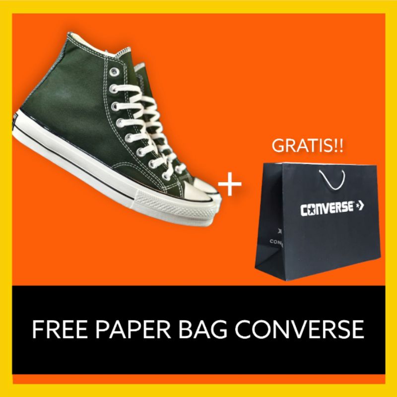 [BISA COD] CONVERSE 70'S HIGH GREEN ARMY PREMIUM