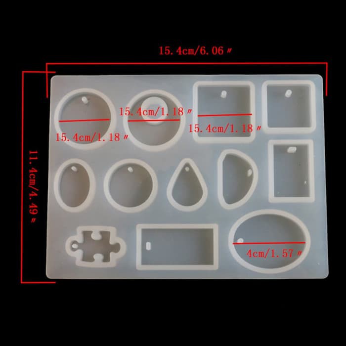 Pendant Silicone Mold - Cetakan Pendant 12 Design