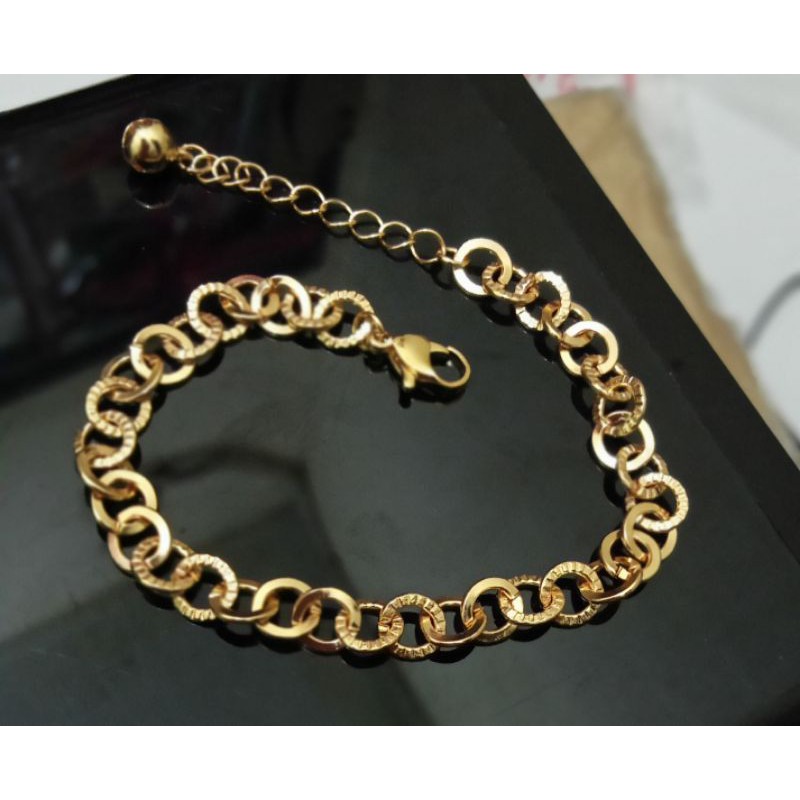 Gelang tangan xuping wanita berlapis emas uk18cm. bsdr.