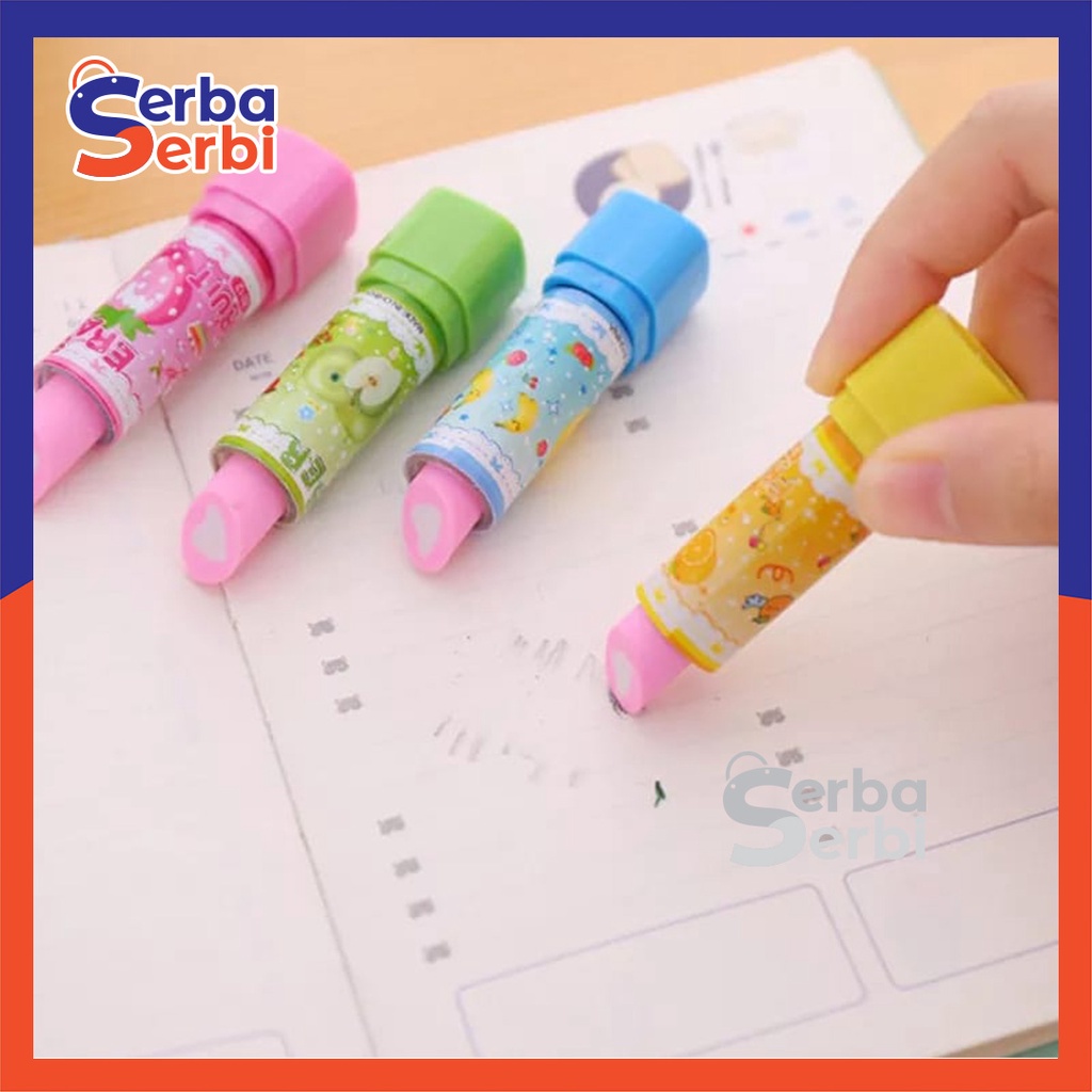 

SerbaSerbi - Penghapus Pensil Pencil Eraser Bentuk Lipstik Penghapus Kertas Murah Penghapus Warna Karakter