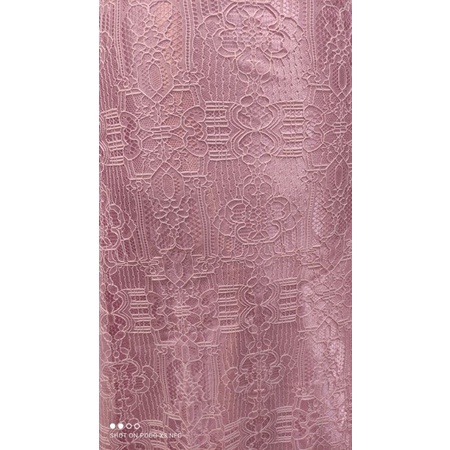 Kain Tile Chantily Panel Sapto Dress Promo (3m x 1.40) Baby Pink Mauve