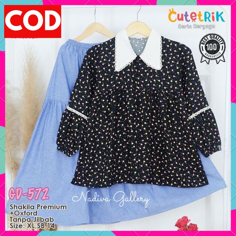 BAJU MUSLIM MUSLIMAH ANAK TERBARU DARI CUTETRIK - GAMIS ANAK LUCU KEKINIAN MODEL TERBARU LEBARAN 202