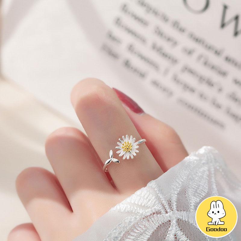 Korean Cincin Daisy Bunga Untuk Wanita Fashion Aksesoris -Doo