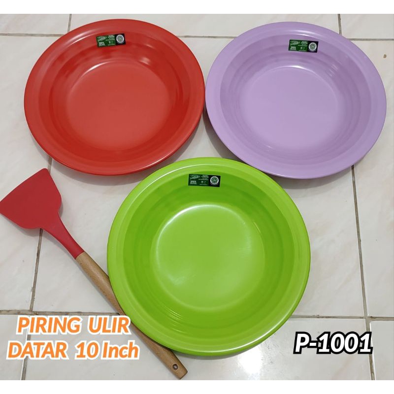 (GROSIR)6 PCS PIRING MAKAN|Piring Melamin|Piring Ulir Datar 10 Inch Golden Flying Fish P1001/P-1001
