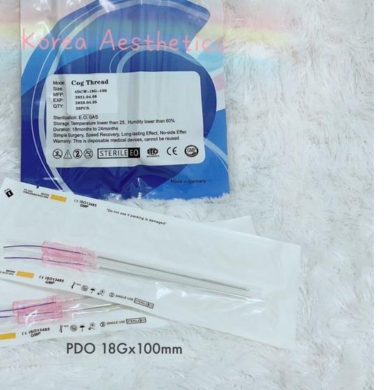 ➷ Premium face thread Lift by Pearl germany / benang wajah 18Gx100 PDO / PCL ❂