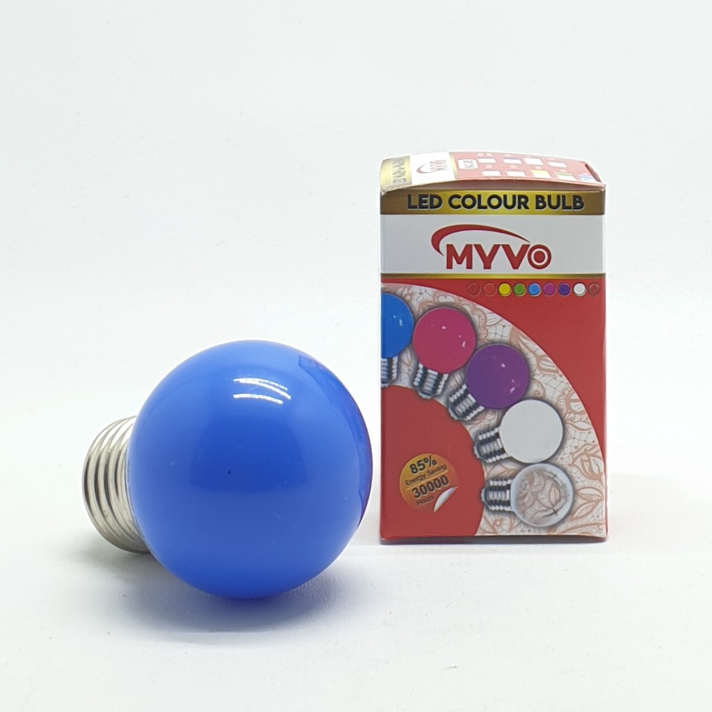 Myvo Biru Lampu Led Ping Pong 3W E27 Warna Biru / Lampu Dekorasi