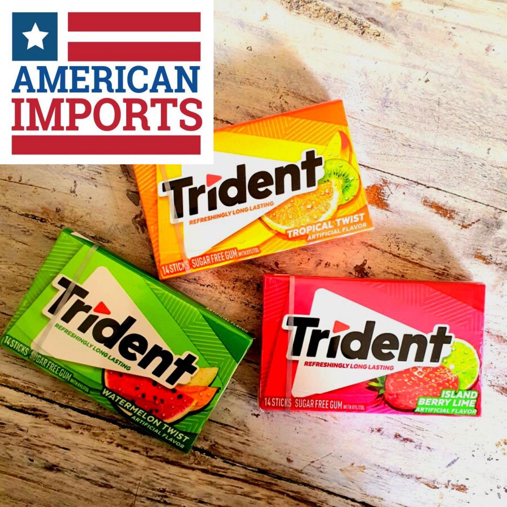 

[ORI USA] Trident Sugar Free Gum 14 Pieces - Permen Karet, Pilih Variant