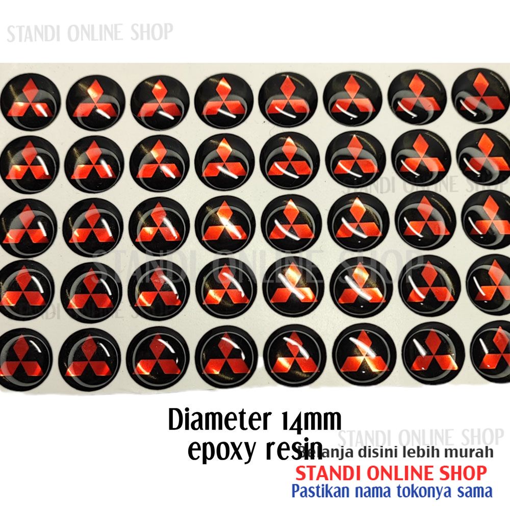 Emblem Kunci Lipat Sticker Logo Bulat 14mm Resin Epoxy VVDI KEYDIY JMD