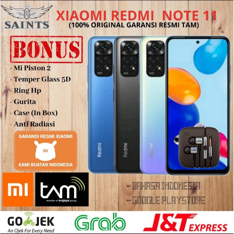 Xiaomi Redmi Note 11 NFC TAM Ram 6GB Rom 128GB 4/128 & 6/128 Garansi Resmi Tam 15 Bulan-Redmi Note 11