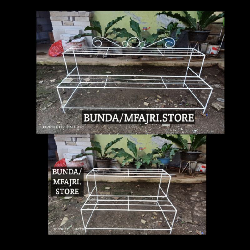 rak pot bunga 2 susun panjang 1METER ,rak pot bunga susun,rak bunga tangga susun,rak bunga besi