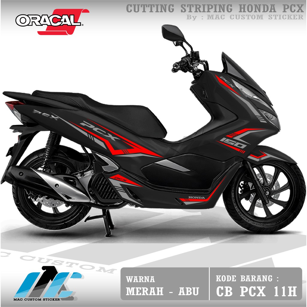 STRIPING PCX 150 CUTTING STIKER - STIKER PCX 150 HITAM - KODE BARANG : CB-PCX-11