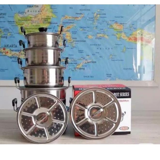PANCI STEAMER 5 IN 1 / PANCI PENGUKUS SET / PANCI STEAMER SET TUTUP KACA ISI 5 Terkini