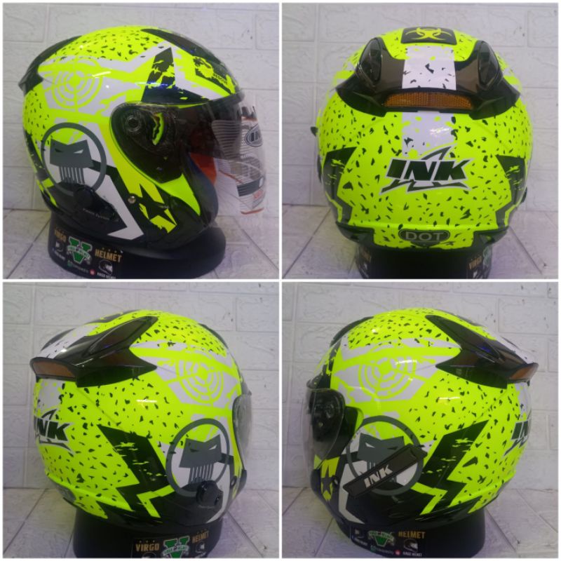 HELM INK METRO 2 MOTIF SUPER FLUO SERI#3 YELLOW FLUO INK METRO ORIGINAL