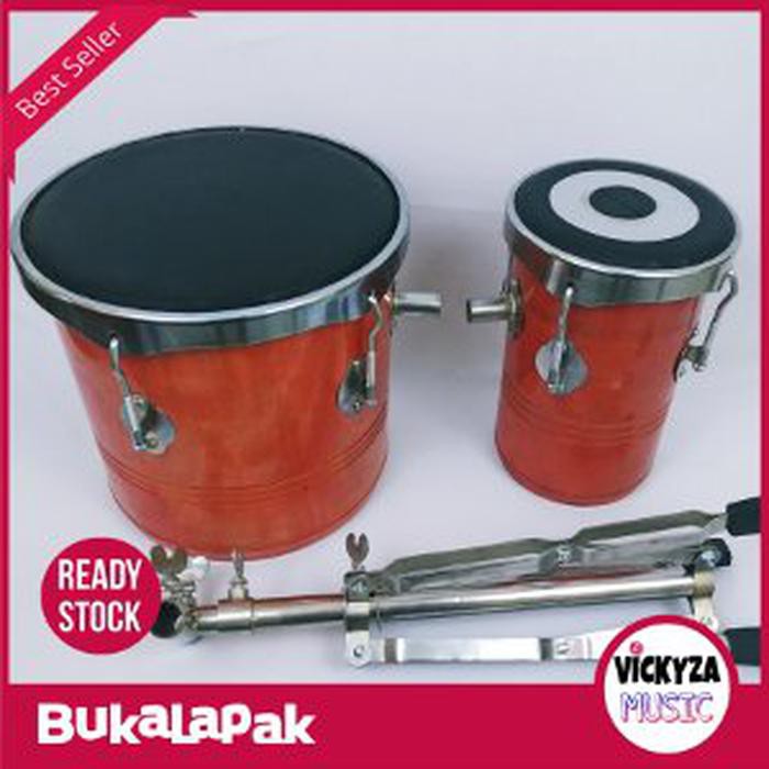 Ketipung kendang tabla koplo dangdut + stand kulit hitam