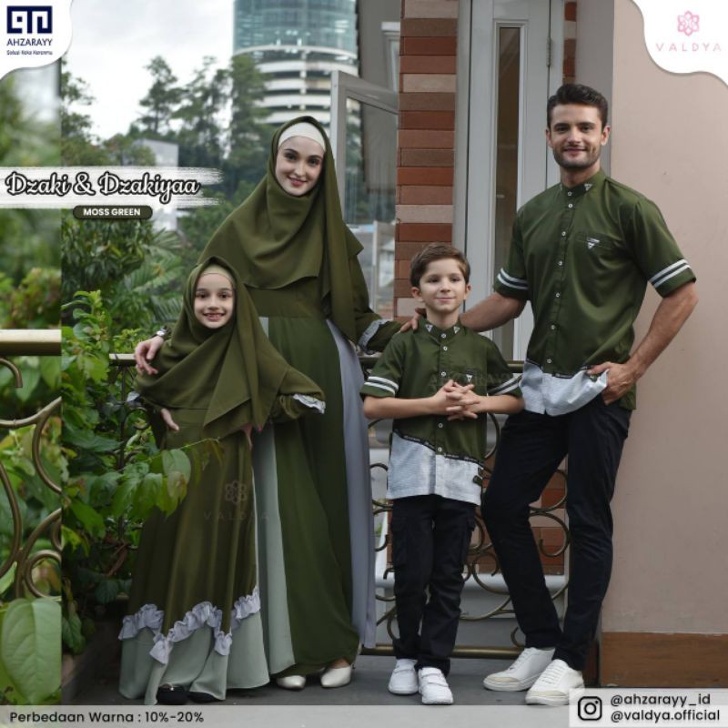 FAMILY SET DZAKI DZAKIYAA BY AHZARAYY VALDYA/MOSS GREEN
