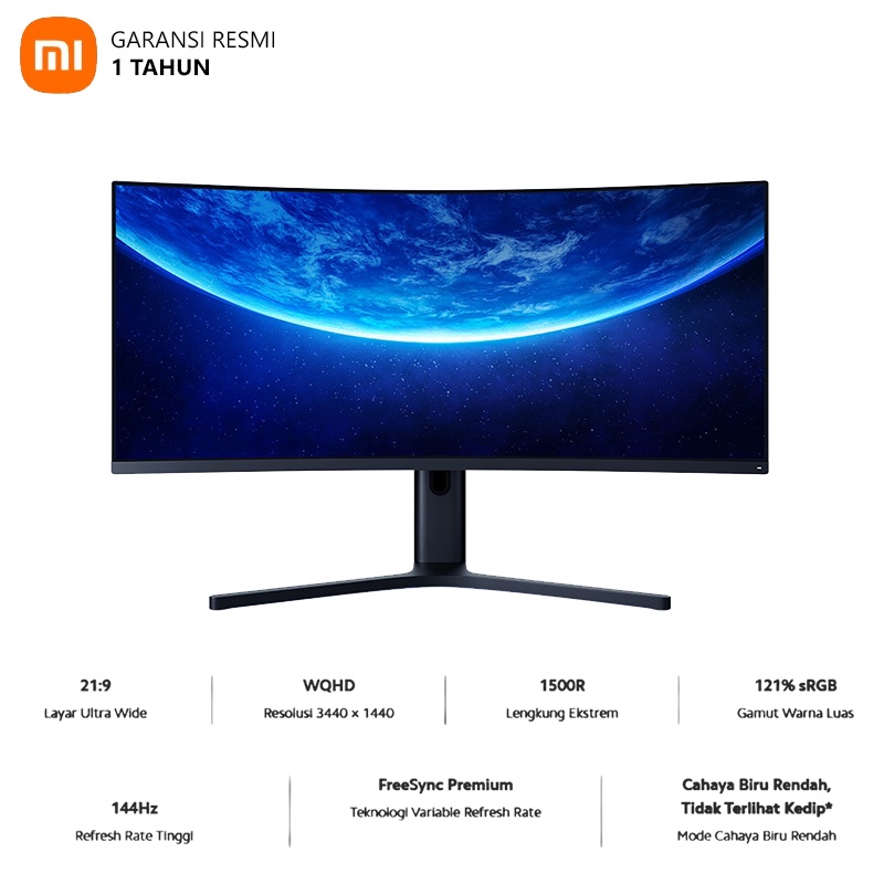 Jual Xiaomi Mi Curved Gaming Monitor 34 Inch Ultra Wide 144Hz Indonesia ...