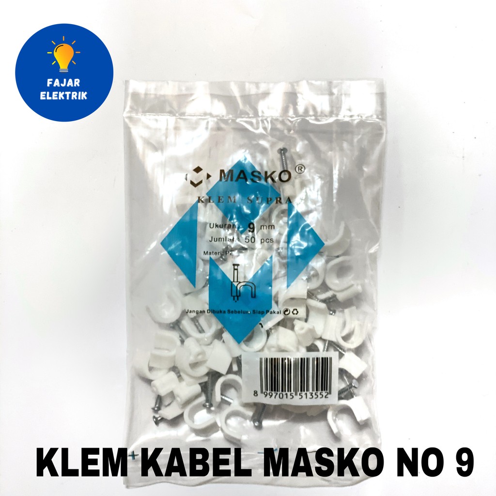 KLEM KABEL / KLEM KABEL PAKU BETON / KLEM KABEL LISTRIK / KLEM KABEL MASKO NO 9